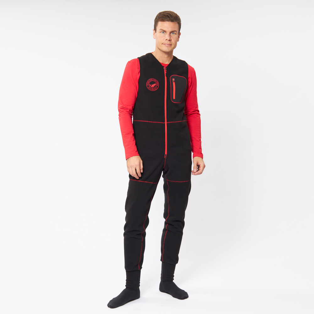 Полукомбинезон флисовый RiverRanger Bib черный    XS