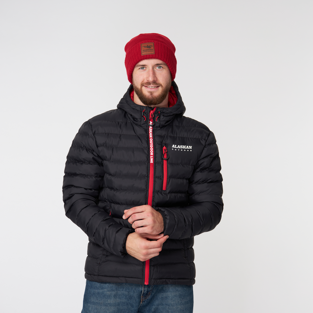 Куртка Alaskan Juneau Black   S утепленная стеганая черный /красный