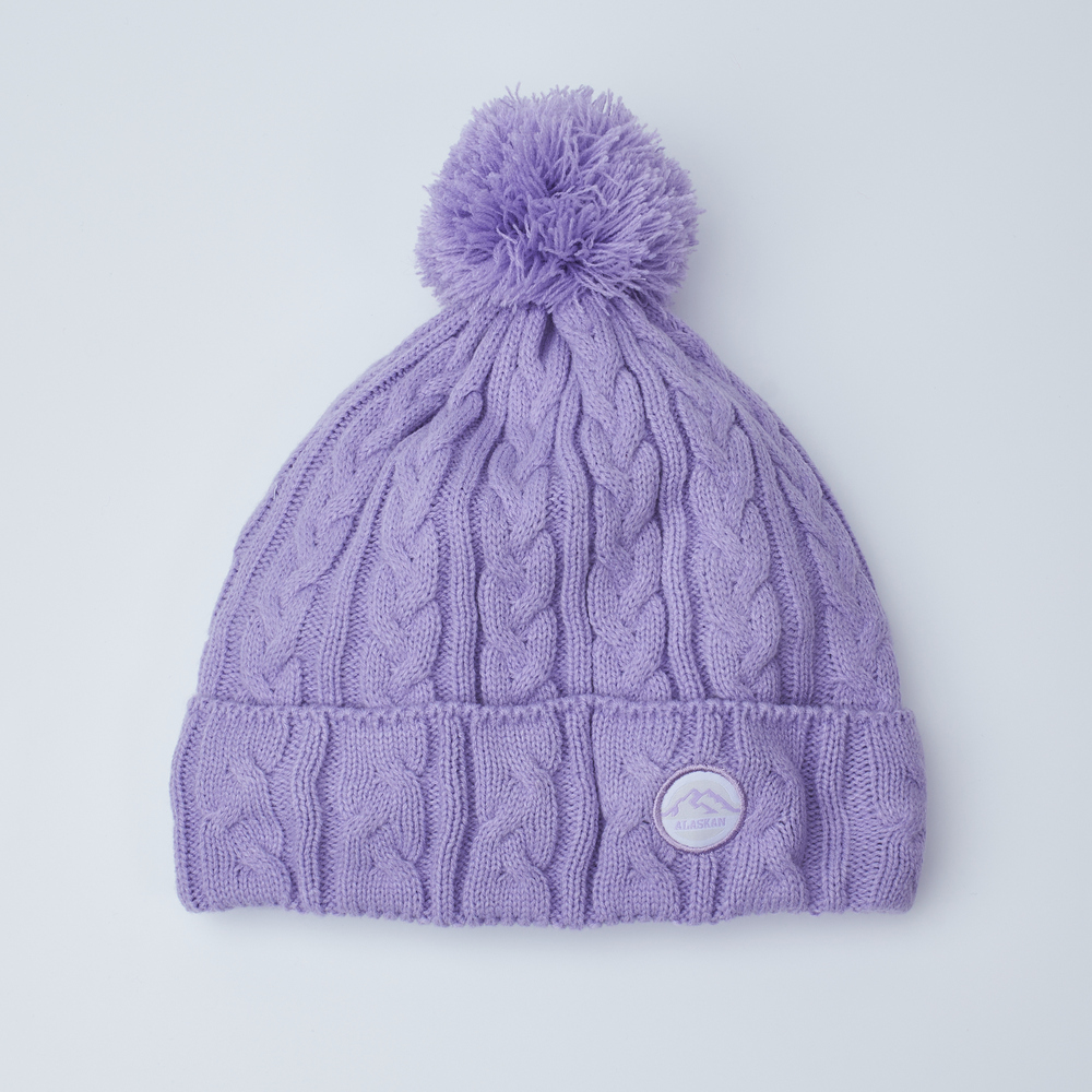 Шапка женская Alaskan Knitted сиреневый