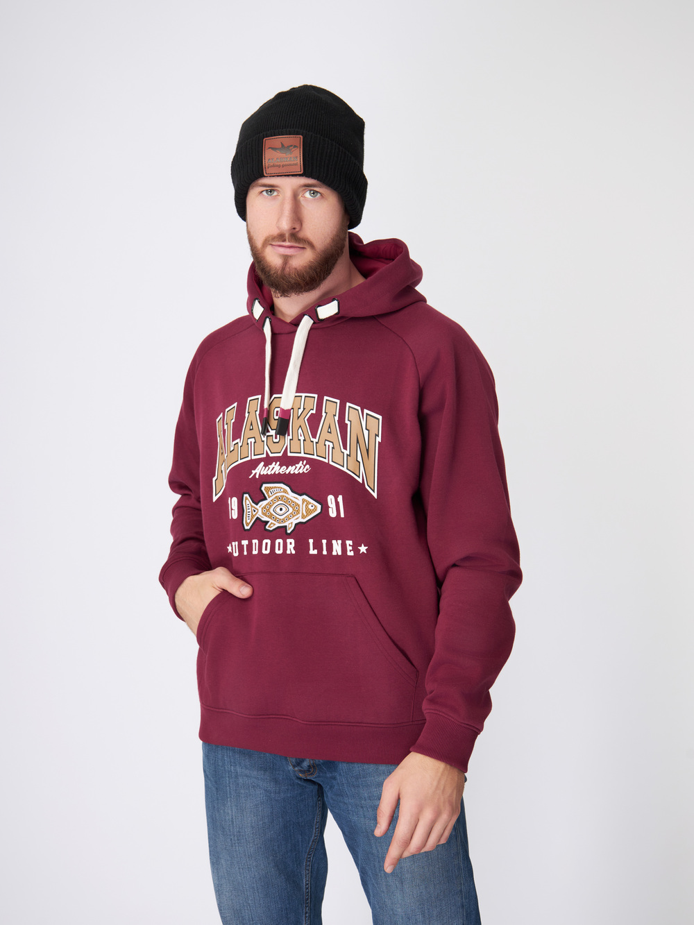 Alaskan Promo Hoodie Claret 03