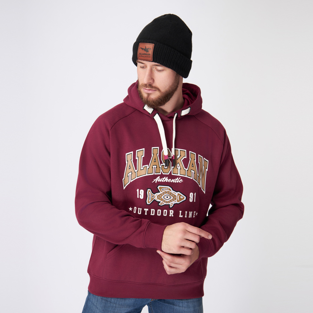 Толстовка Alaskan Promo Hoodie бордо   S