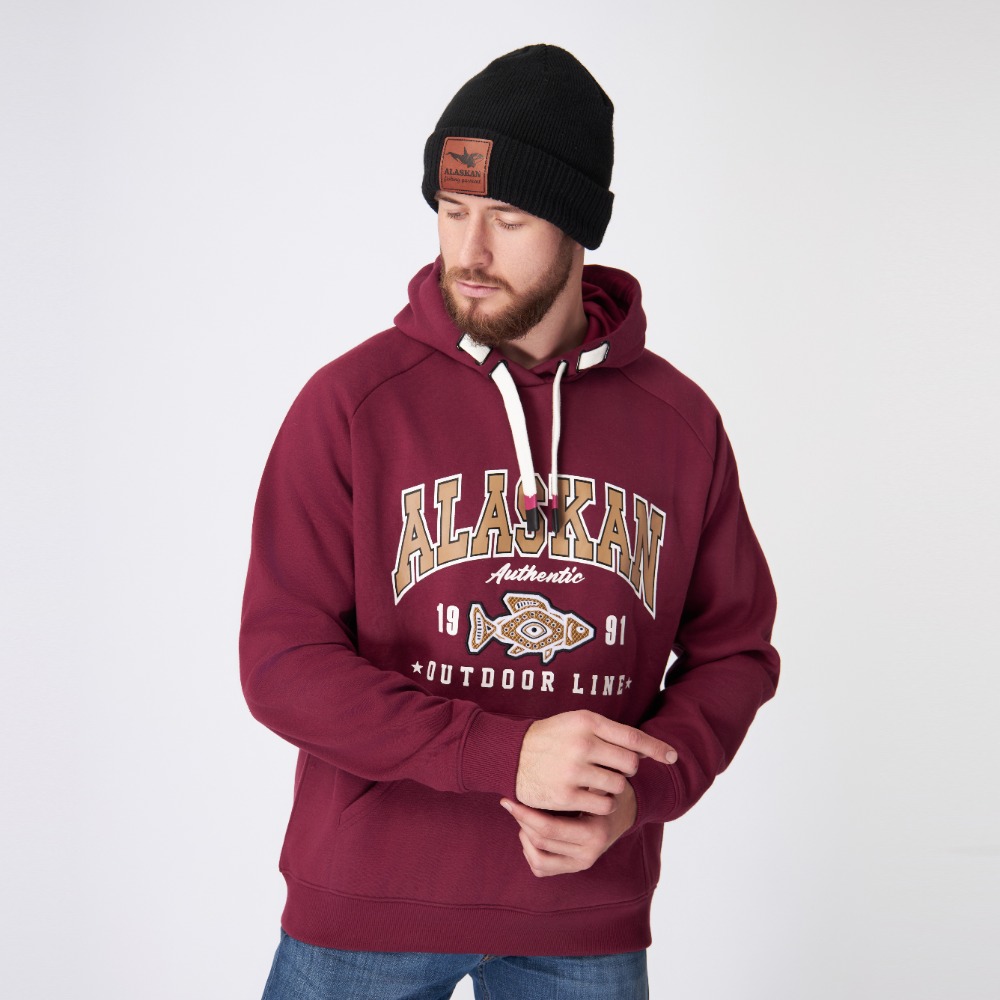 Толстовка Alaskan Promo Hoodie бордо   S